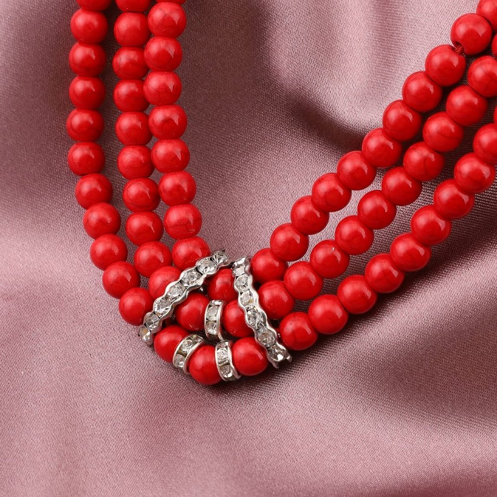 RED HOWLITE / GENUINE GEMSTONE